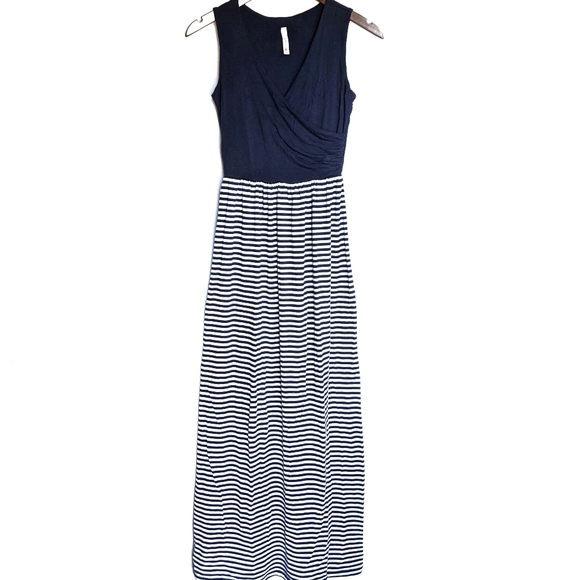 Gilli Navy Blue Stripe Surplus Maxi Dress - Picture 1 of 5